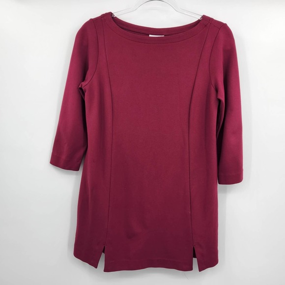 J. Jill Tops - J.Jill Ponte Womens Tunic Top Small Petite Burgundy